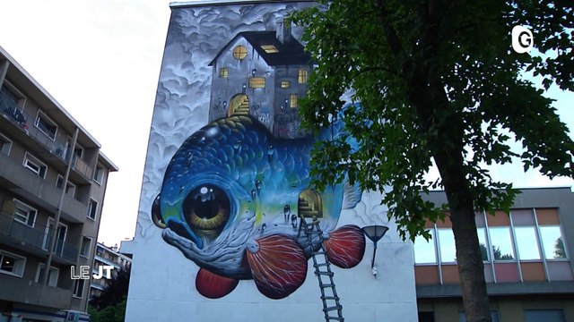 Gwendoline Delbos Corfield, préparatifs au stade des alpes, et le Grenoble Street Art Fest - 28 MAI 2019