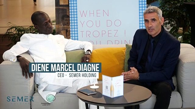 Interview du PDG de SEMER Holding SA Diene Marcel Diagne au Festival de Cannes au micro de Yves Segura