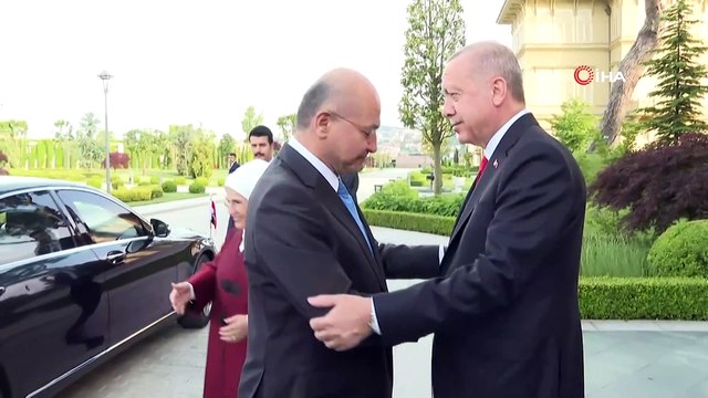 Cumhurbaşkanı Erdoğan, Irak Cumhurbaşkanı Berham Salih ile Vahdettin Köşkü’nde görüştü