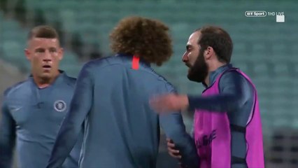 Sarri storms out of Chelsea training after Higuain and Luiz clash in Baku