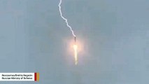 Lightning Strikes Russian Rocket During Launch