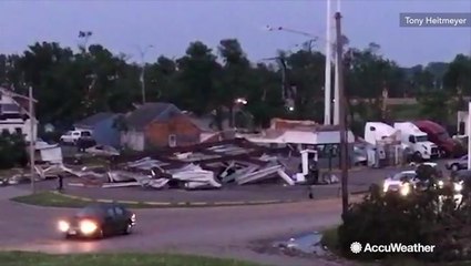 Great destruction caused by tornado