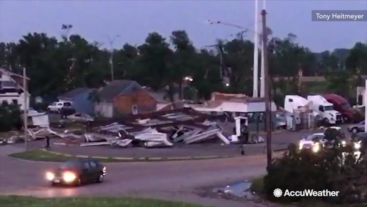 Great destruction caused by tornado