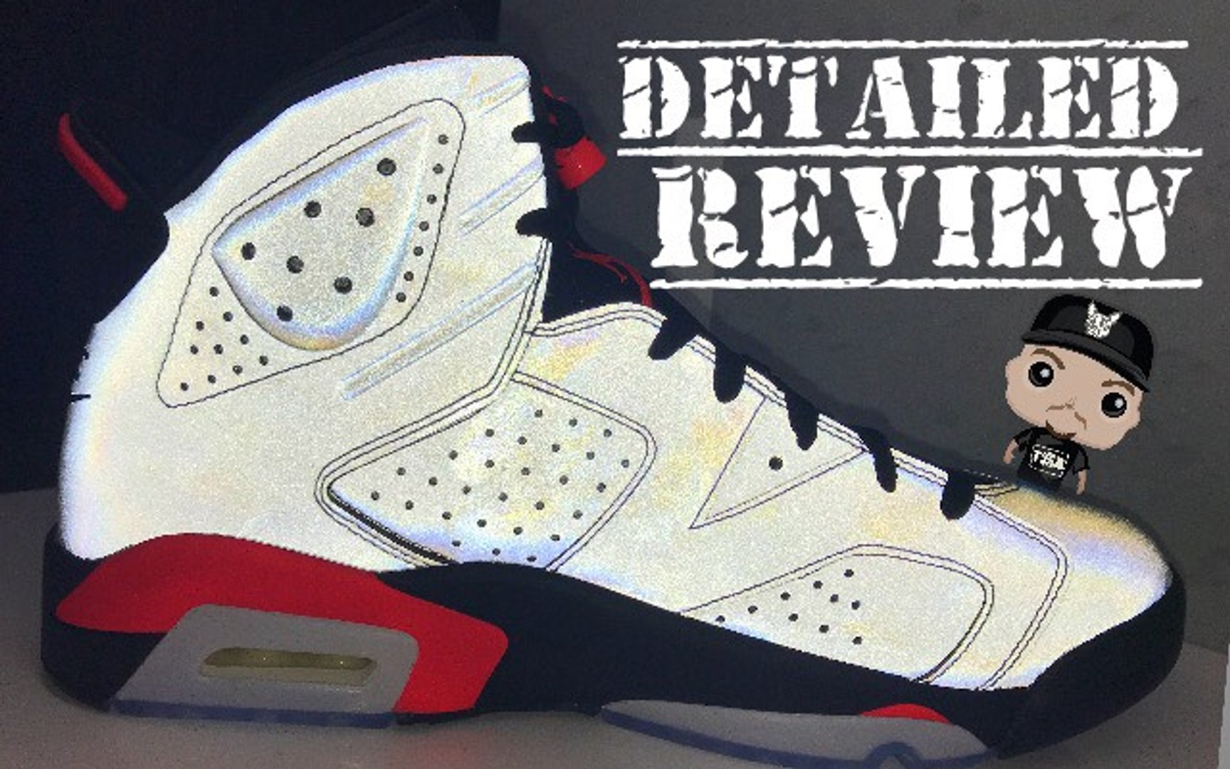 Air Jordan 6 VI Reflection of a Champion Infrared 3M Retro Sneaker Detailed  Look With Reflective Test - video Dailymotion