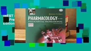 [BEST SELLING]  Pharmacology for the Prehospital Professional: Revised Edition