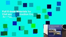 Full E-book Materials for Civil and Construction Engineers  For Kindle