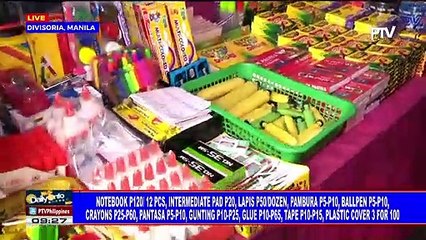 Update sa presyo ng mga gamit pang-eskwela na binebenta sa Divisoria