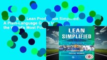 Full E-book Lean Production Simplified: A Plain-Language Guide to the World's Most Powerful