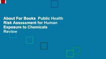 About For Books  Public Health Risk Assessment for Human Exposure to Chemicals  Review