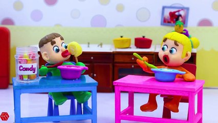 SUPERHERO BABIES PLAYING WITH MUD  Play Doh Cartoons For Kids