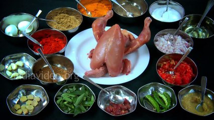 Stuffed Chicken Fry - Recipe and preparation of a Malabar Cuisine India Video