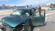 Report TV - Vlorë, aksident në Lungomare, një i plagosur