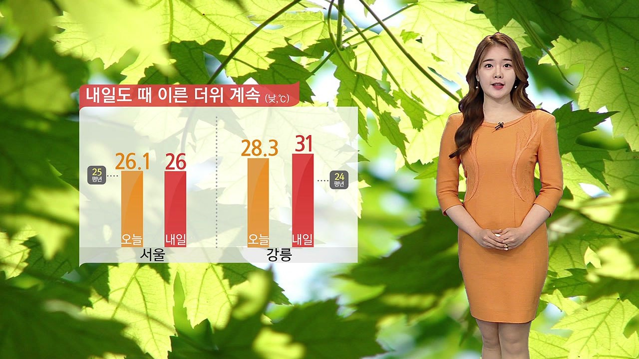[날씨] 내일도 때 이른 더위 계속...강릉 31도까지 올라 / YTN