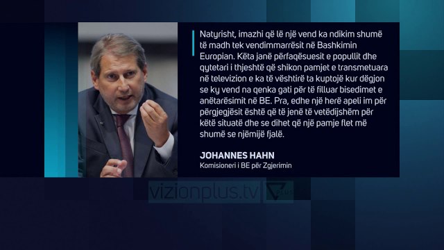 Hahn “shuplakë” opozitës, kriza dëmton imazhin dhe negociatat - Lajme - Vizion Plus