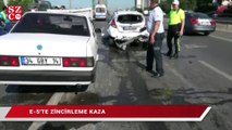 E-5’te zincirleme kaza: 5 araç birbirine girdi