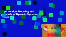 Full version  Modeling and Analysis of Dynamic Systems  Review