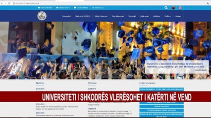 UNIVERSITETI I SHKODRËS VLERËSOHET I KATËRTI NË VEND