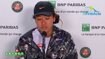 Roland-Garros 2019 - Naomi Osaka, la n°1 mondiale, s'est faite peur et s'est même prise une bulle !