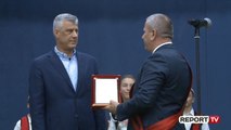 Report TV - Thaçi qytetar nderi i Hasit: Kosova e Shqipëria do të bëhen një