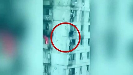 Héroe sin vértigo: se jugó la vida por salvar a dos niñas desde su balcón