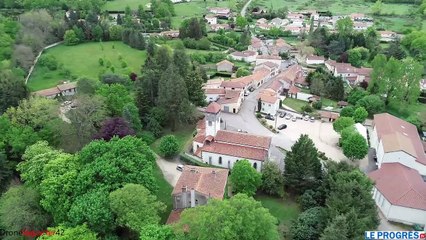 Poncins, vue du ciel