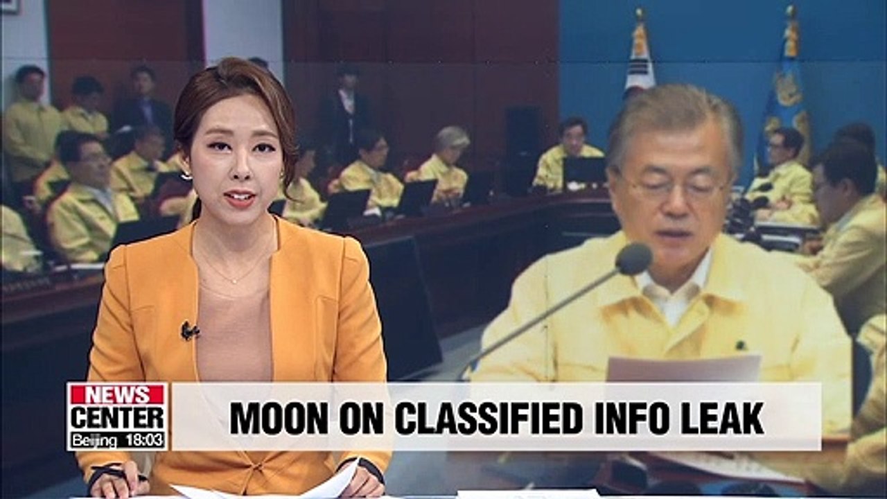 Moon criticizes main opposition party for its stance on leak of phone conversation