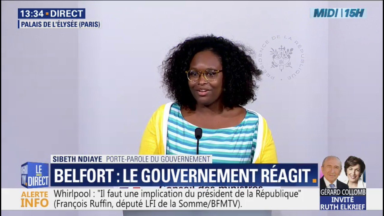 Sibeth Ndiaye "confirme" que "le gouvernement n'était pas au courant" des projets de restructuration de General Electric