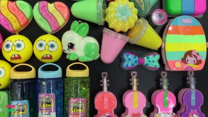 Mixing Stress Balls Into Store Bought Slime || Relaxing Slime  ||