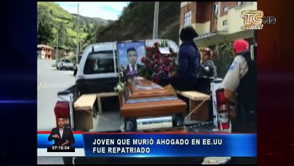 Repatriado cuerpo de joven que murió ahogado en EE.UU.