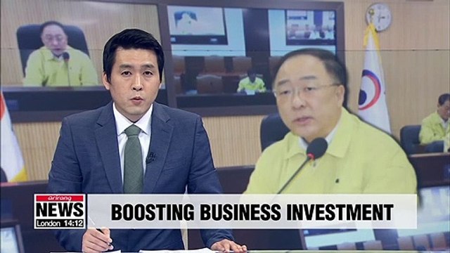 Korea's finance chief says boosting companies' investment is urgent priority to revitalize economy