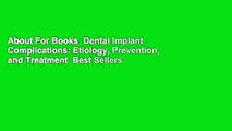 About For Books  Dental Implant Complications: Etiology, Prevention, and Treatment  Best Sellers