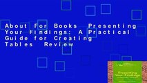 About For Books  Presenting Your Findings: A Practical Guide for Creating Tables  Review