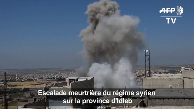 Syrie: colonnes de fumée au dessus de Khan Cheikhoun après des raids aériens du régime