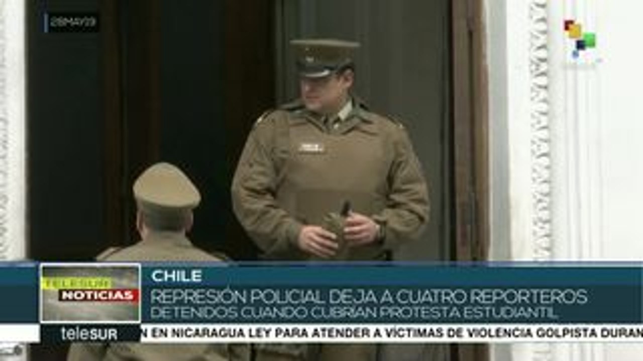 Chile: represión a protesta estudiantil deja 4 reporteros detenidos