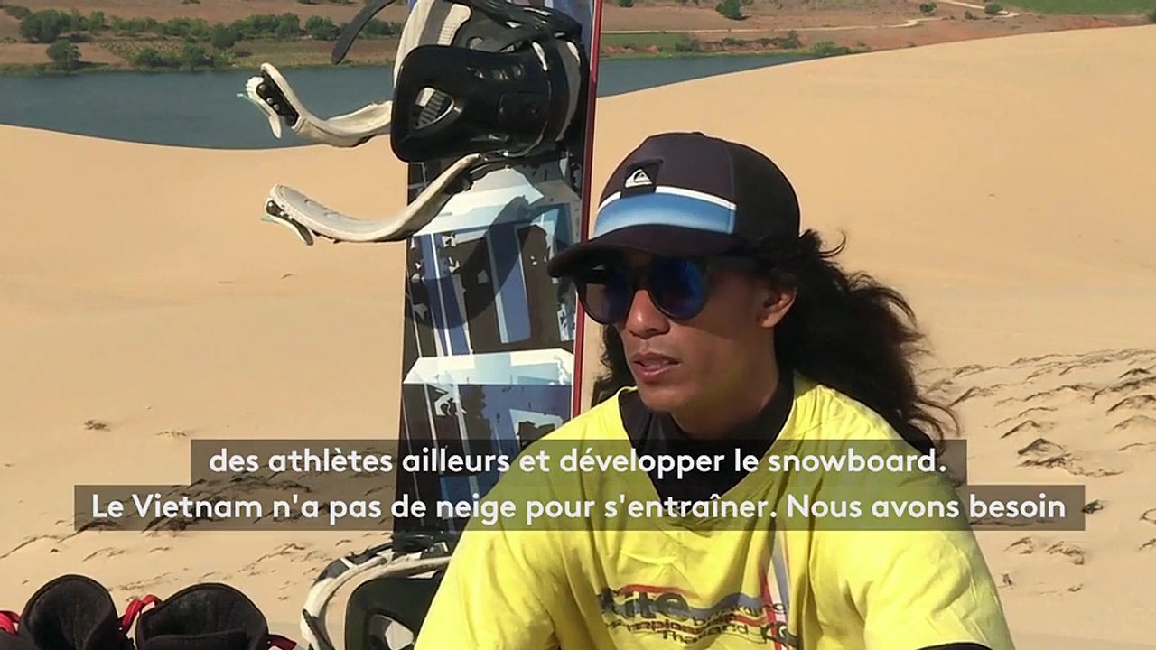 "Je m'entraînais sur les dunes de sable" : Binh, le snowboarder vietnamien sans neige