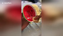 Incredible life-hack! Creative Chinese repairman perfectly fixes household goods using instant noodles