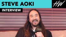 Steve Aoki Talks New Music Collaborations & Diplo Does Backflips at Aoki's Playhouse!! | Hollywire