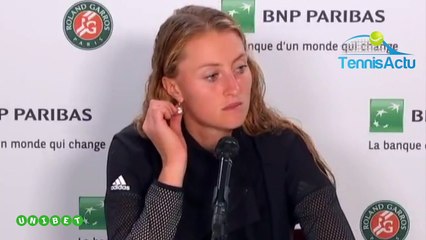 Roland-Garros 2019 - Quand Kristina Mladenovic s'agace quand on lui pose une question qu'elle n'aime pas !