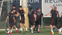 Milli Takım hazırlık maçı öncesi son antrenmanda
