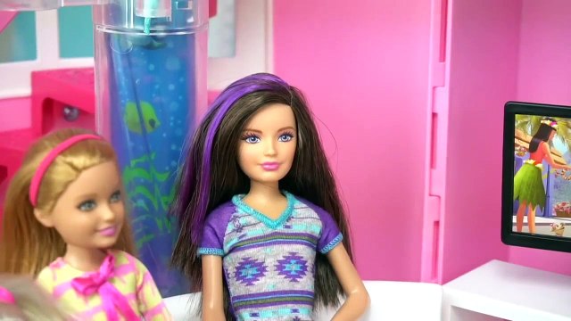 Barbie Doll House Dinner Party for Ken - Grocery Store & Barbie Pink Bedroom