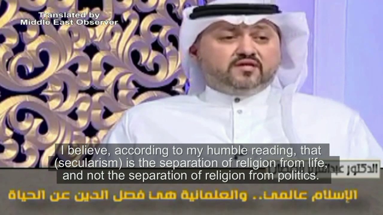 'Secularism is separation of religion from all of life, not only politics': Kuwaiti Scholar - English Subtitles