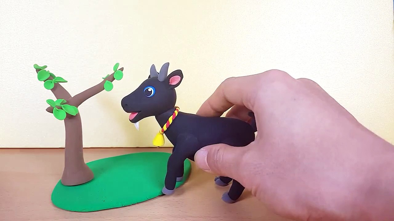 Farm animals #6 - Clay Goat For Kids - How To Make A Clay Goat - Clay modeling