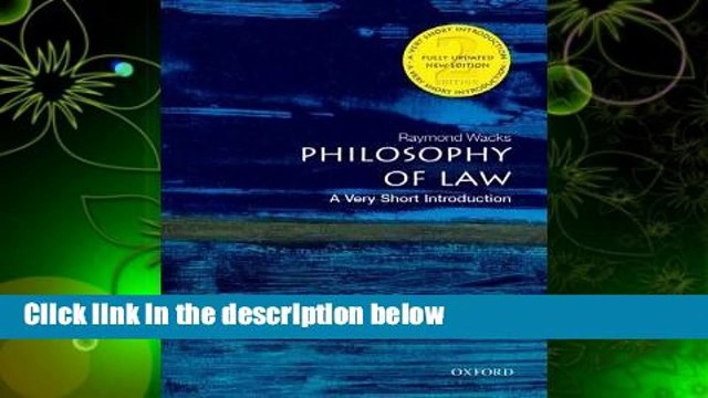 Full version Philosophy of Law: A Very Short Introduction Best Sellers Rank : #5