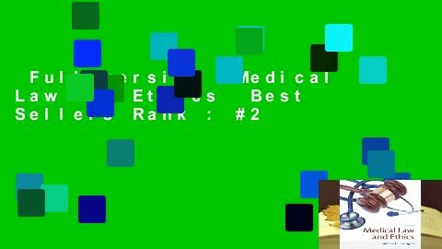 Full version Medical Law and Ethics Best Sellers Rank : #2