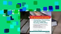 About For Books  Essentials of Assessing, Preventing, and Overcoming Reading Difficulties  Review