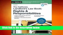 Full E-book  California Landlord's Law Book, The: Rights & Responsibilities: Rights &