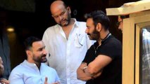Saif Ali Khan And Bhushan Kumar Visit Ajay Devgn's House