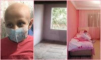 Kanser hastası küçük kızın 'pembe oda' mutluluğu