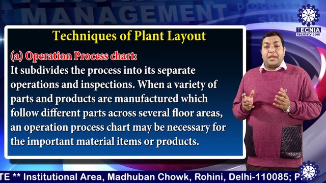 Techniques of Plant Layout || Dr. Rohtash Kumar || BBA || TIAS || Tecnia TV