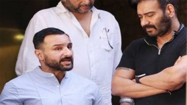 Veeru Devgan: Saif Ali Khan meets Ajay Devgan at his residence; Watch video | FilmiBeat